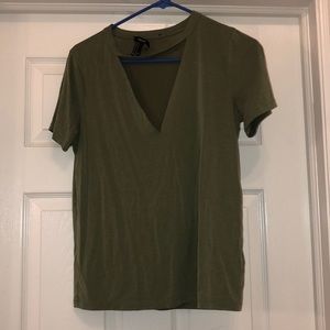 Olive green v neck